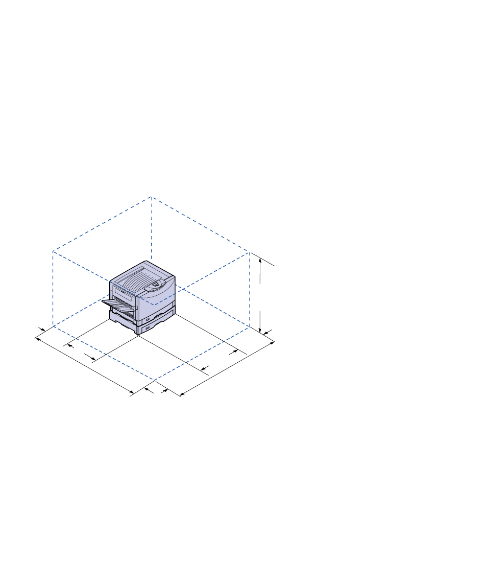 Allowing enough space, Base printer | Lexmark C 910 User Manual | Page 10 / 92