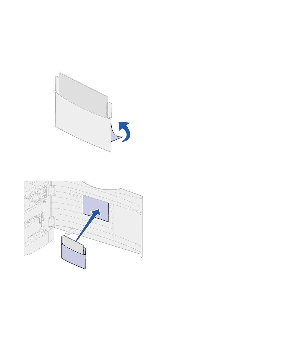 Attaching the quick reference booklet sleeve, Attaching the | Lexmark C 910 User Manual | Page 53 / 92