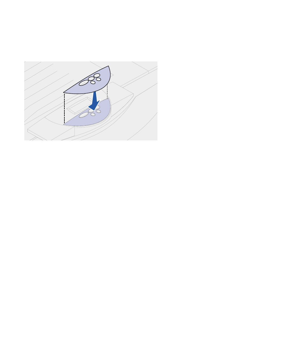Attaching an adhesive operator paneloverlay, Attaching an adhesive operator panel overlay | Lexmark C 910 User Manual | Page 54 / 92