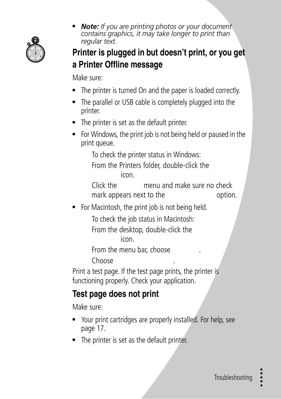 Test page does not print | Lexmark Z32 User Manual | Page 29 / 44