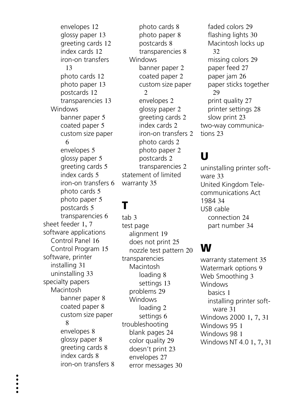 Lexmark Z32 User Manual | Page 44 / 44