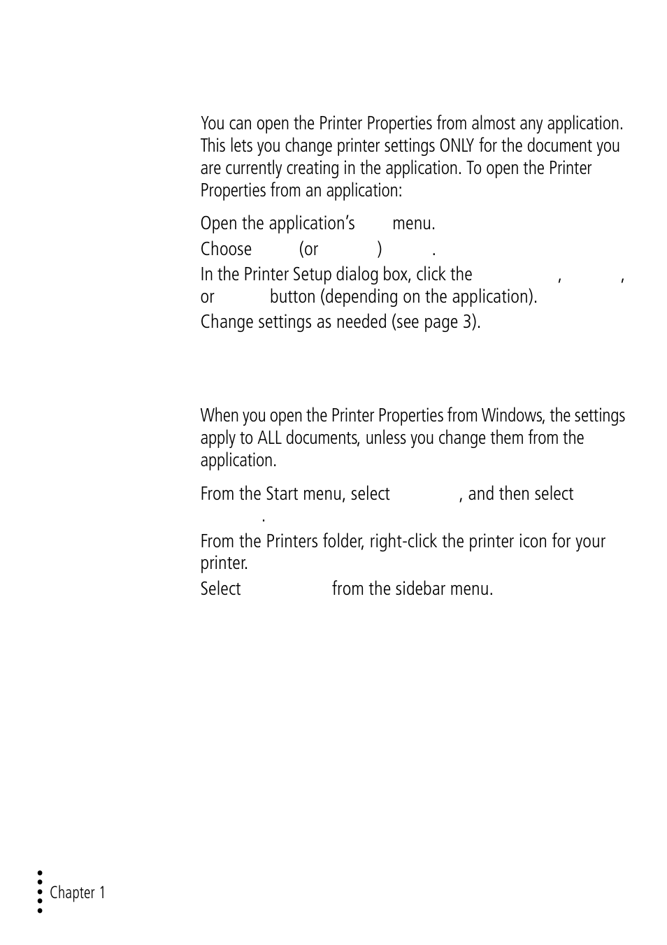 Changing the printer properties from windows | Lexmark Z32 User Manual | Page 8 / 44