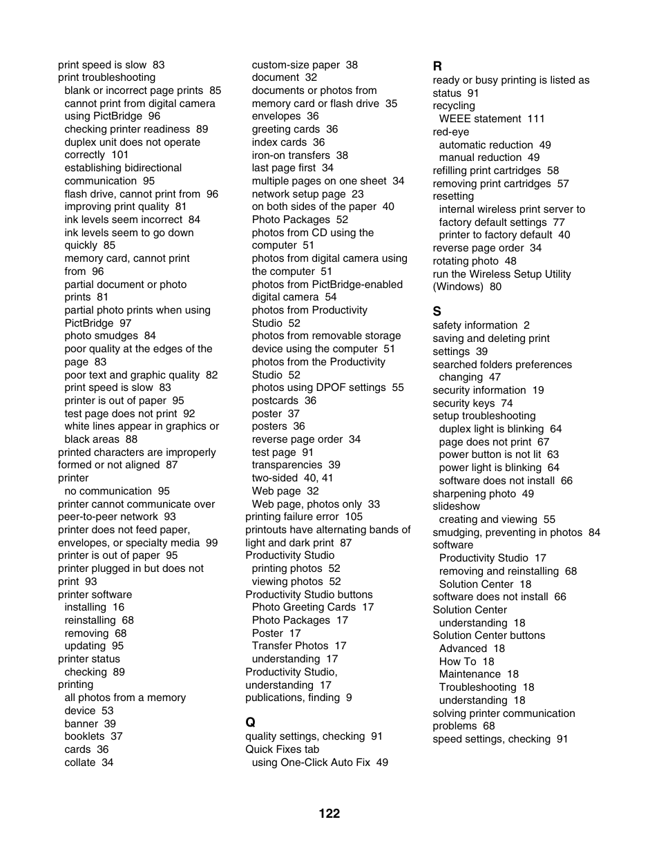 Lexmark 1500 Series User Manual | Page 122 / 124