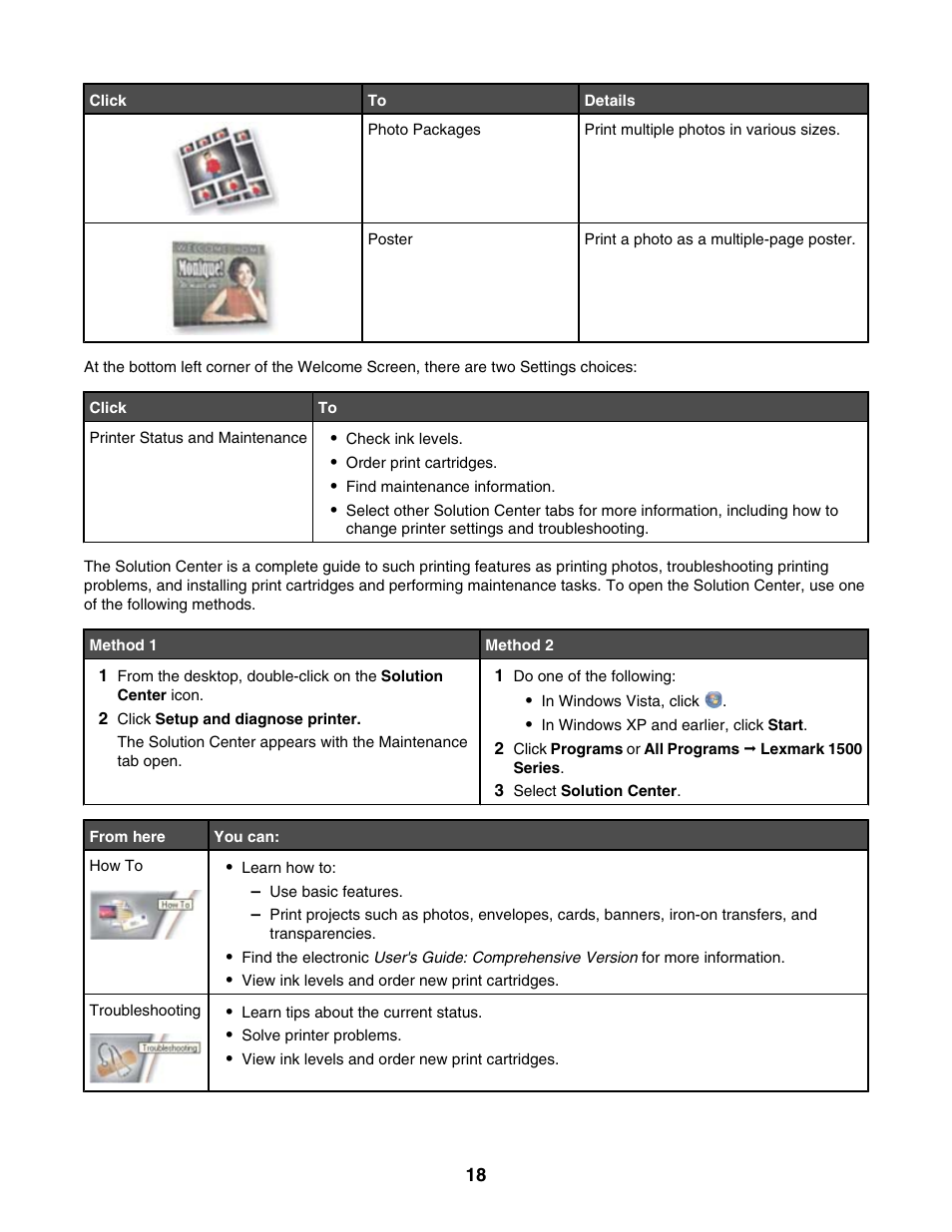 Lexmark 1500 Series User Manual | Page 18 / 124