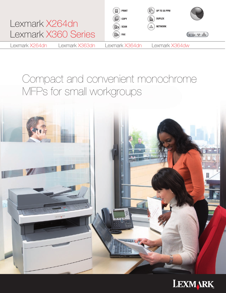 Lexmark X 364dw User Manual | 6 pages