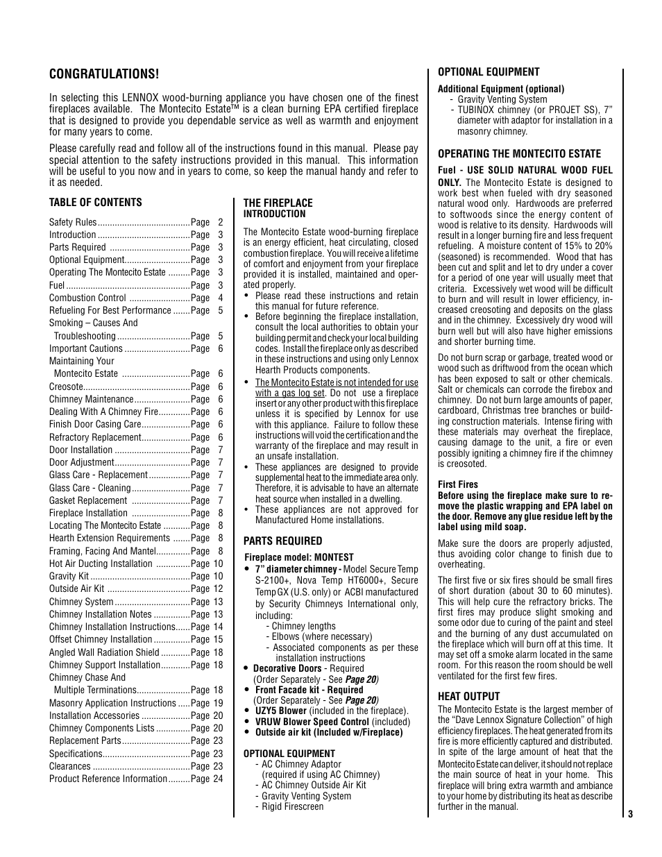 Lexmark MONTECITO ESTATE MONTEST User Manual | Page 3 / 24