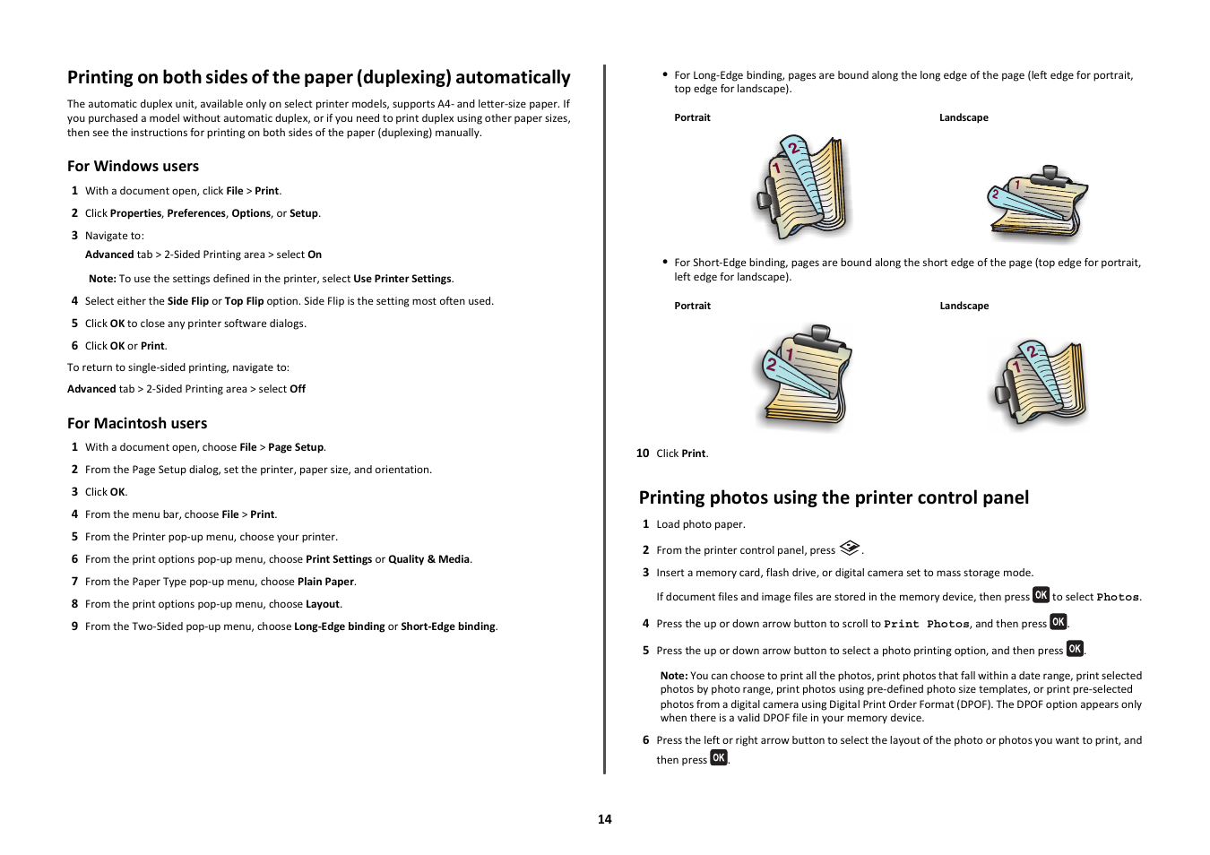 Printing photos using the printer control panel | Lexmark Intuition S505 User Manual | Page 14 / 23