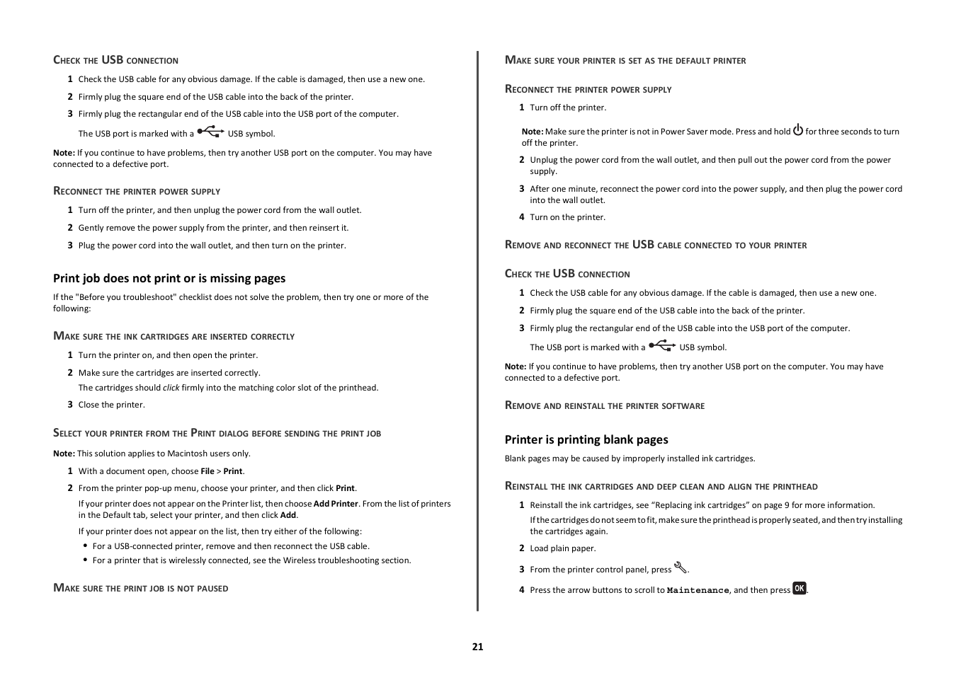 Lexmark Intuition S505 User Manual | Page 21 / 23