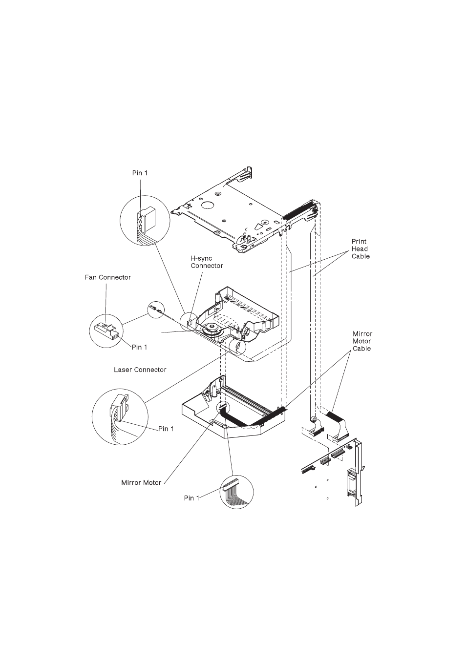 Printhead cables | Lexmark 4039-1XX User Manual | Page 126 / 188