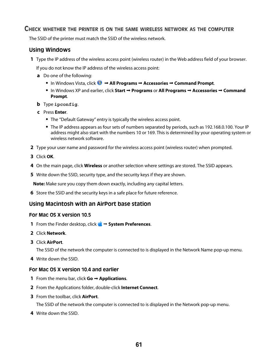 Lexmark Z2400 Series User Manual | Page 61 / 87