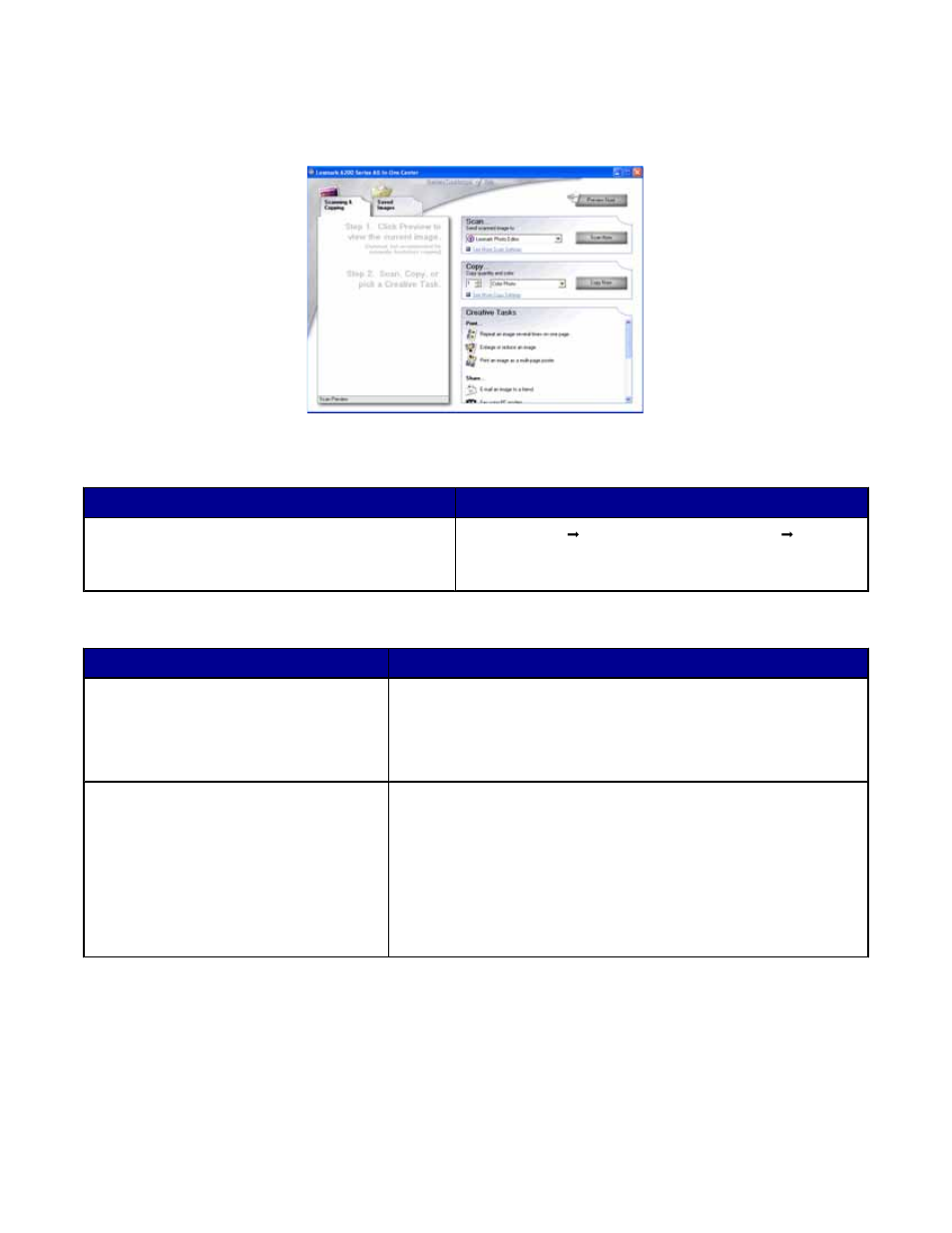 Using the all-in-one center, Opening the all-in-one center, Using the scanning & copying tab | Lexmark 3400 Series User Manual | Page 20 / 85