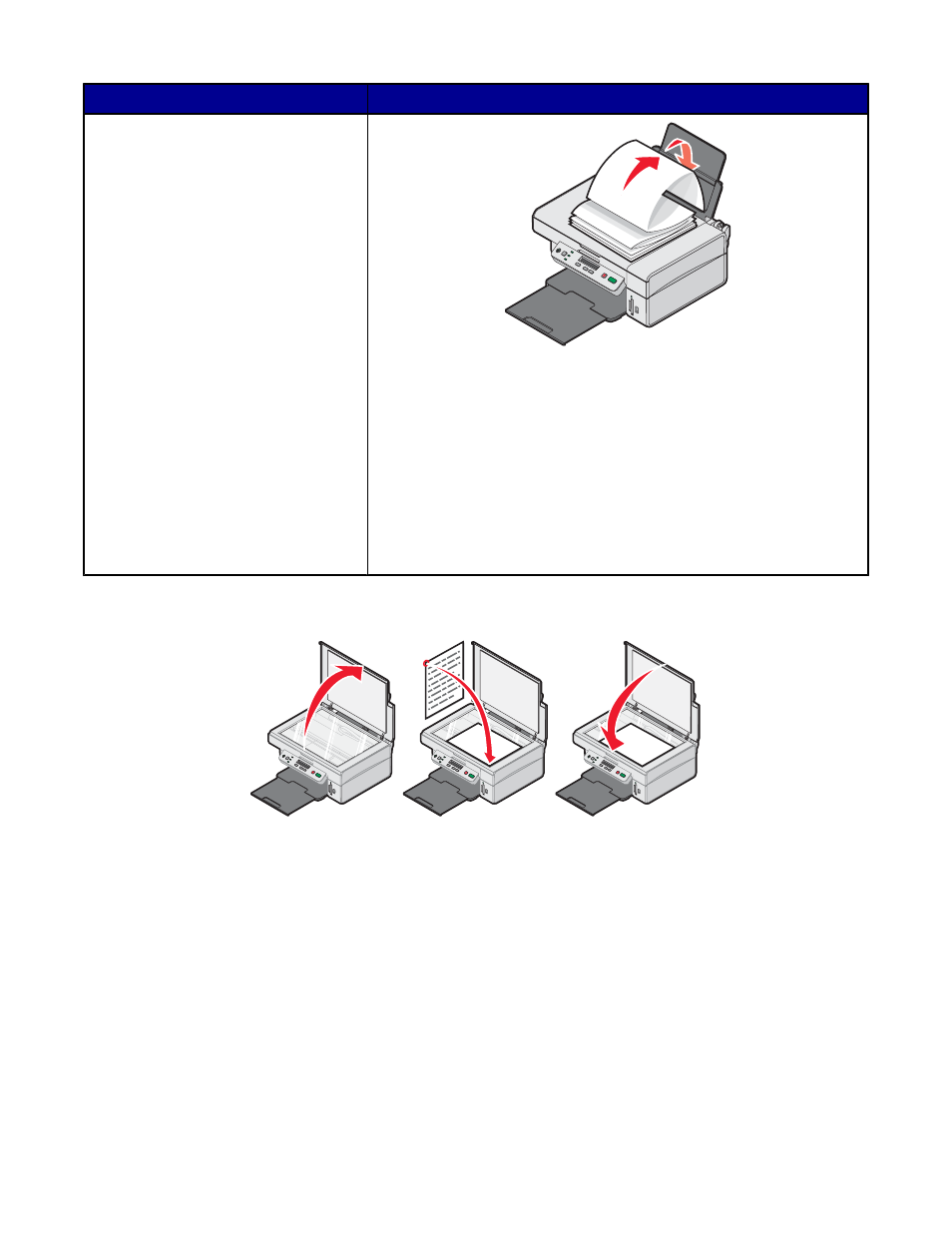 Loading original documents on the scanner glass | Lexmark 3400 Series User Manual | Page 30 / 85