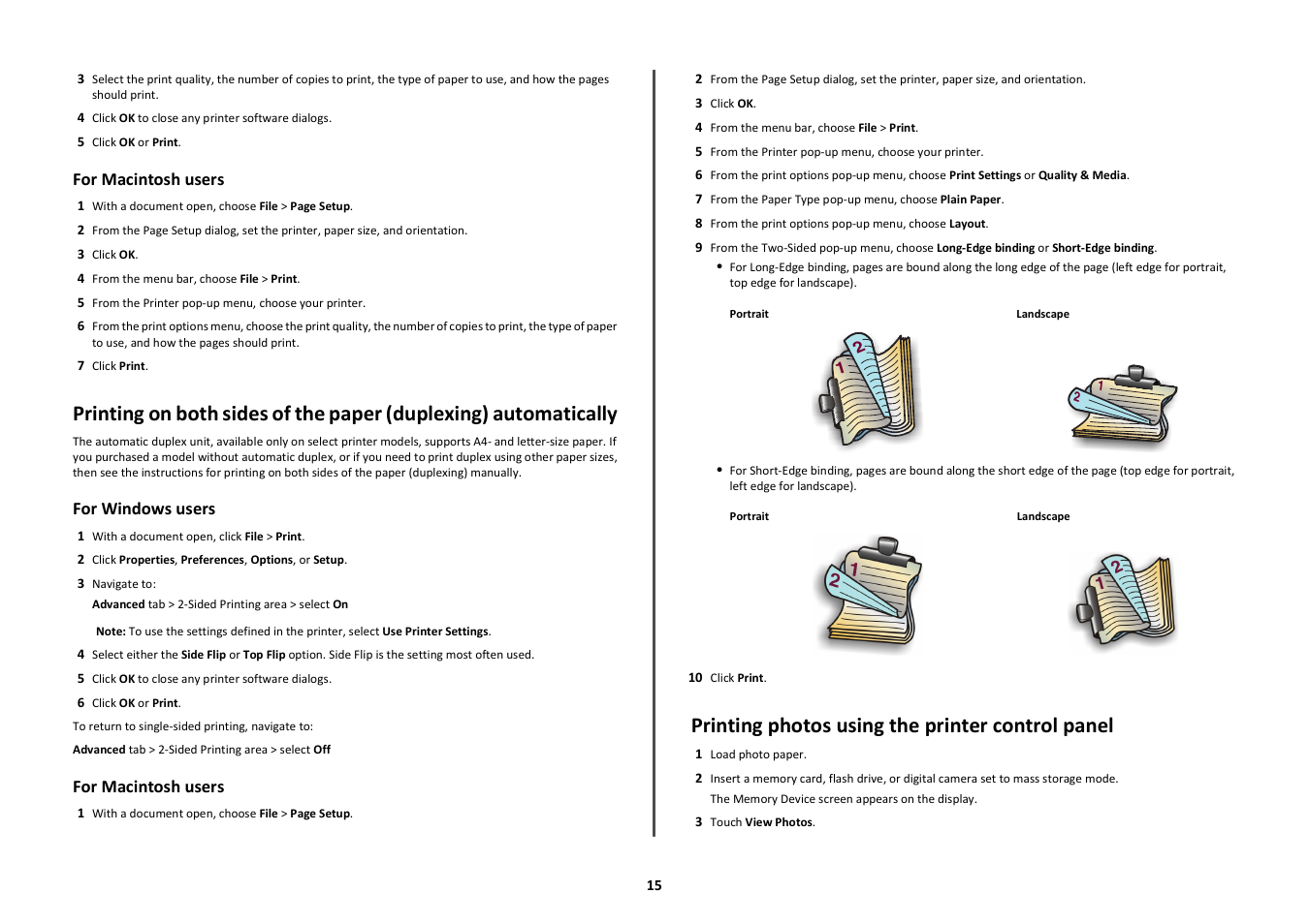 Printing photos using the printer control panel | Lexmark Platinum Pro900 User Manual | Page 15 / 27