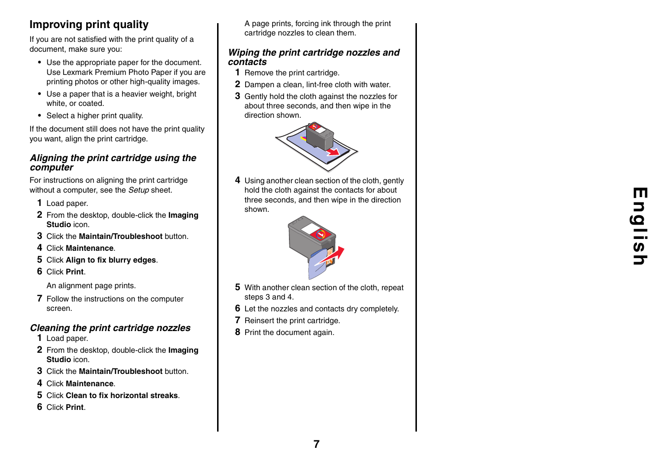 English | Lexmark 2400 Series User Manual | Page 7 / 9