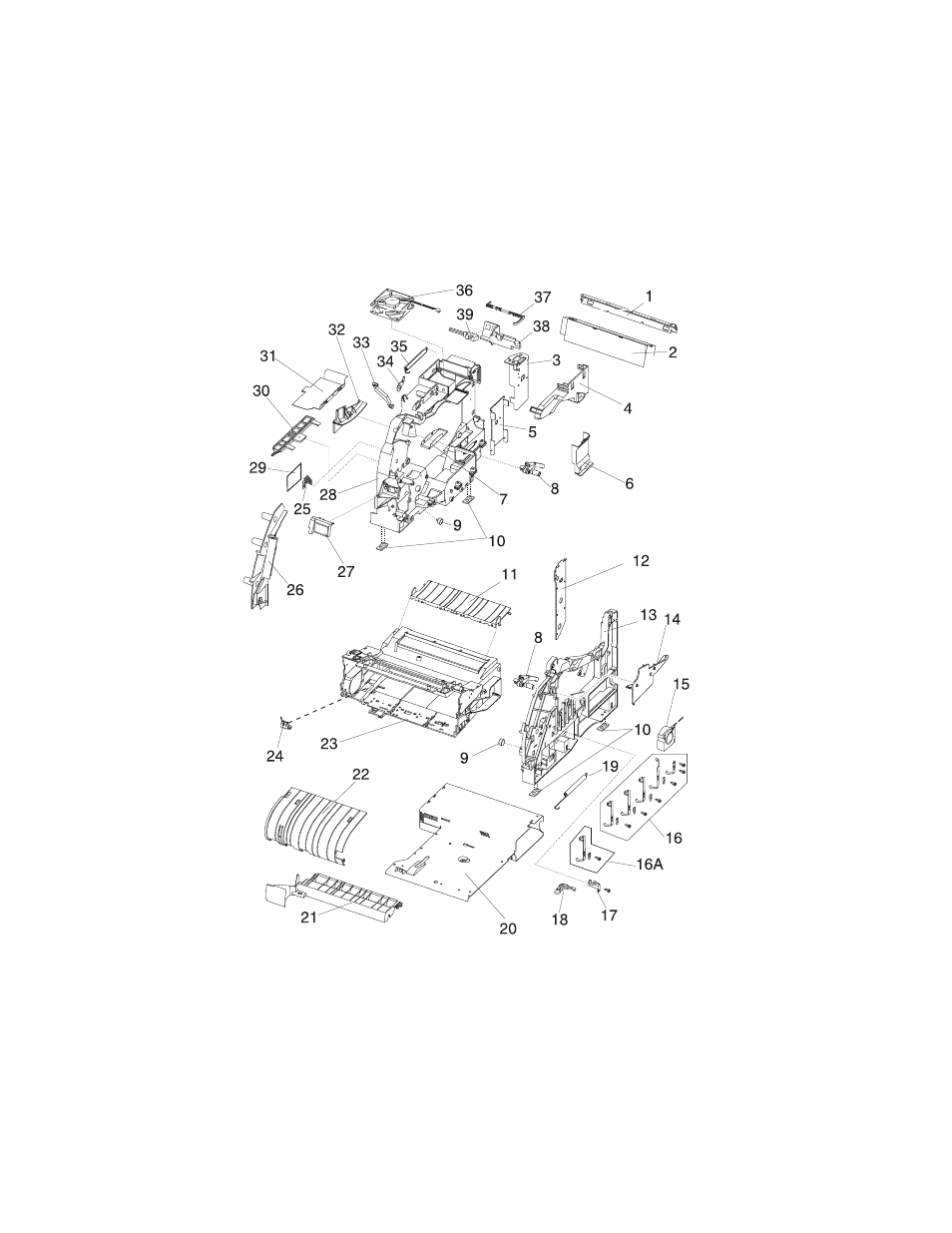 Assembly 2: frame, Assembly 2: frame -6 | Lexmark 4059-XXX User Manual | Page 258 / 347