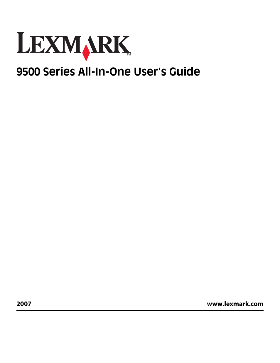 Lexmark 9500 Series User Manual | 290 pages