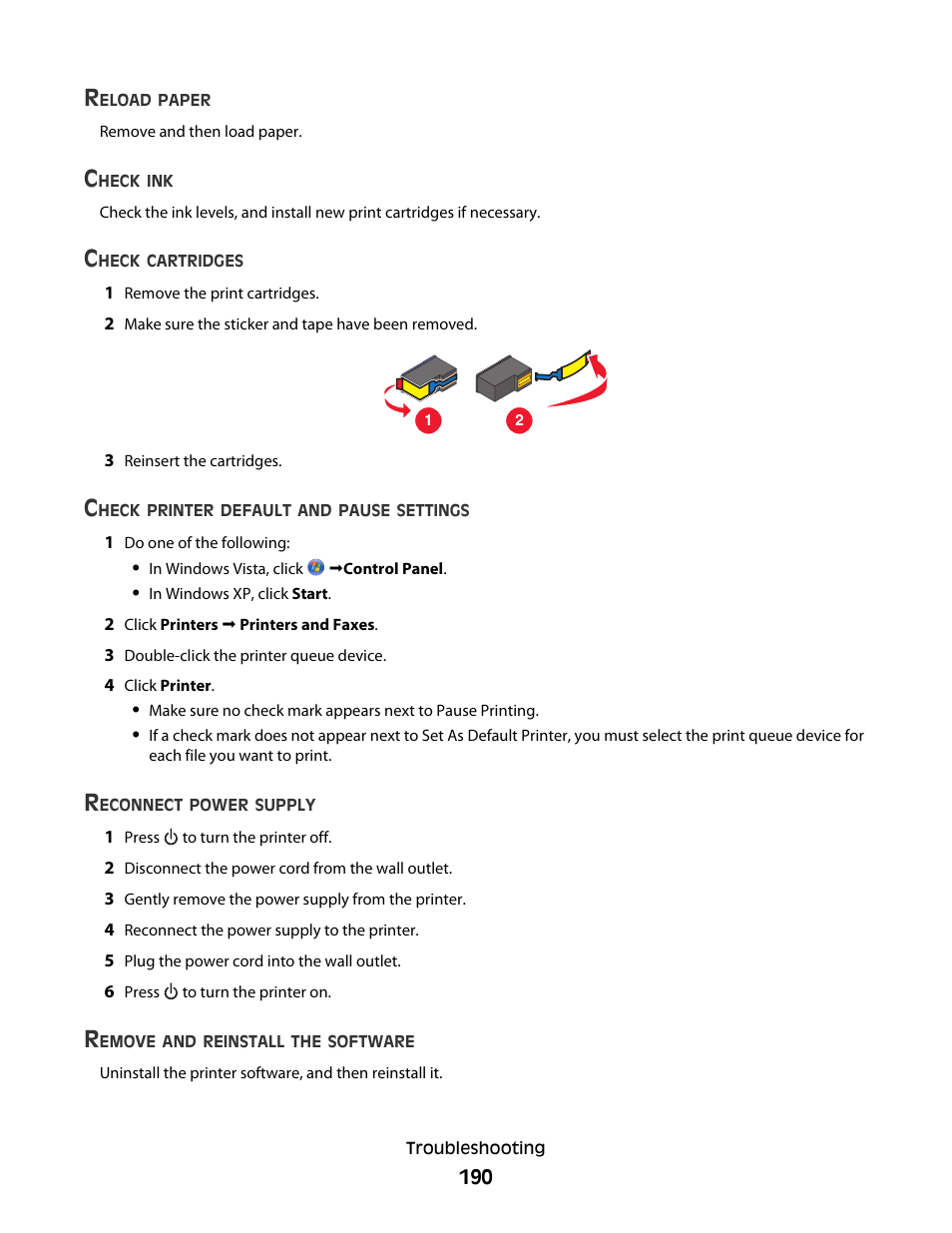 Lexmark 9500 Series User Manual | Page 190 / 290