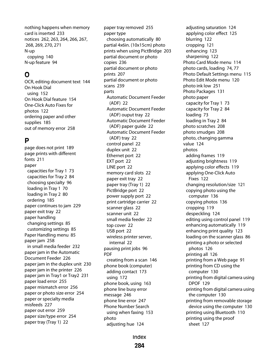 Lexmark 9500 Series User Manual | Page 284 / 290