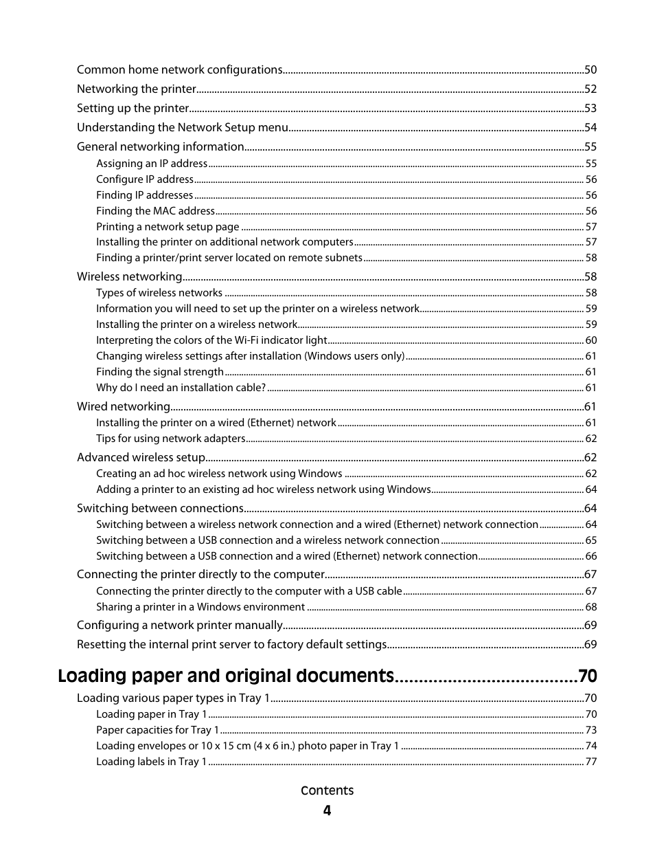 Loading paper and original documents | Lexmark 9500 Series User Manual | Page 4 / 290