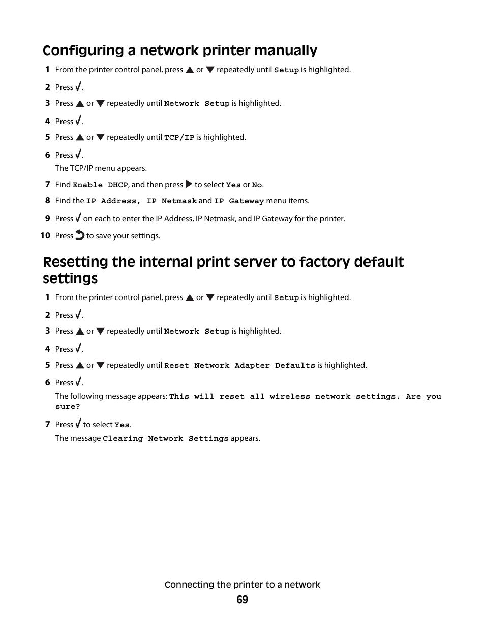 Configuring a network printer manually | Lexmark 9500 Series User Manual | Page 69 / 290