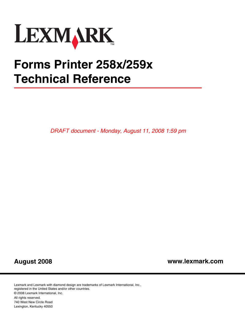 Lexmark 258x User Manual | 120 pages