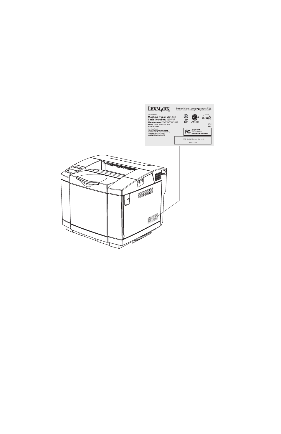 Serial number | Lexmark 5021-0XX User Manual | Page 28 / 385