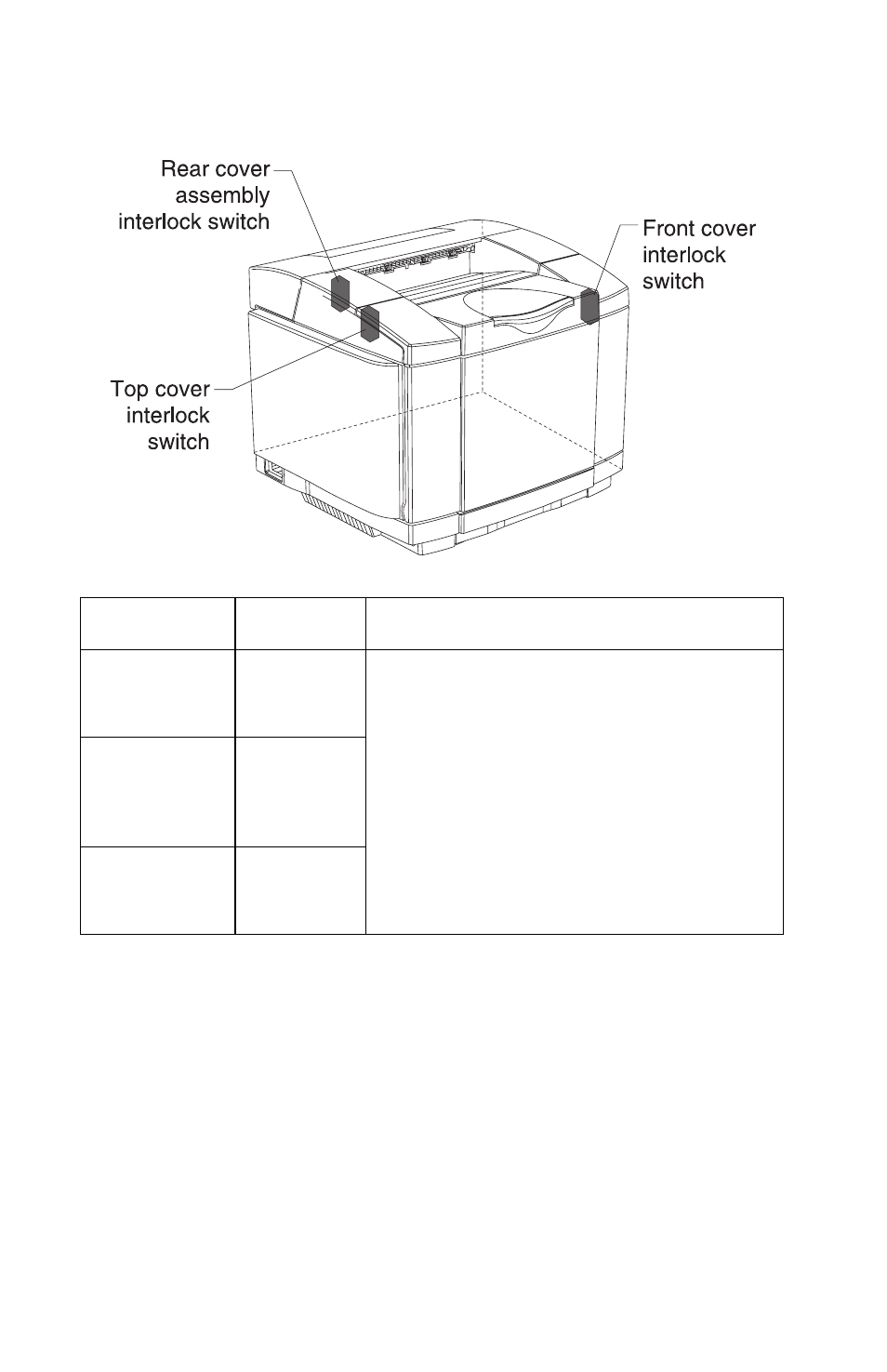 Interlock switch locations, Cation, see, Interlock | Lexmark 5021-0XX User Manual | Page 312 / 385