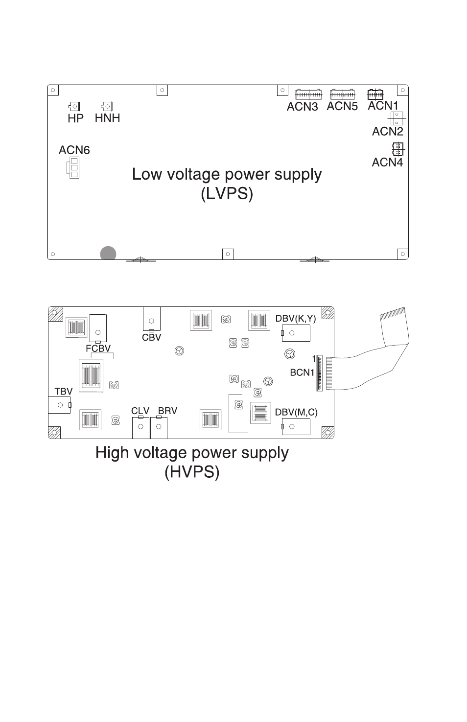 Low voltage power supply (lvps) board, High voltage power supply (hvps) board | Lexmark 5021-0XX User Manual | Page 322 / 385