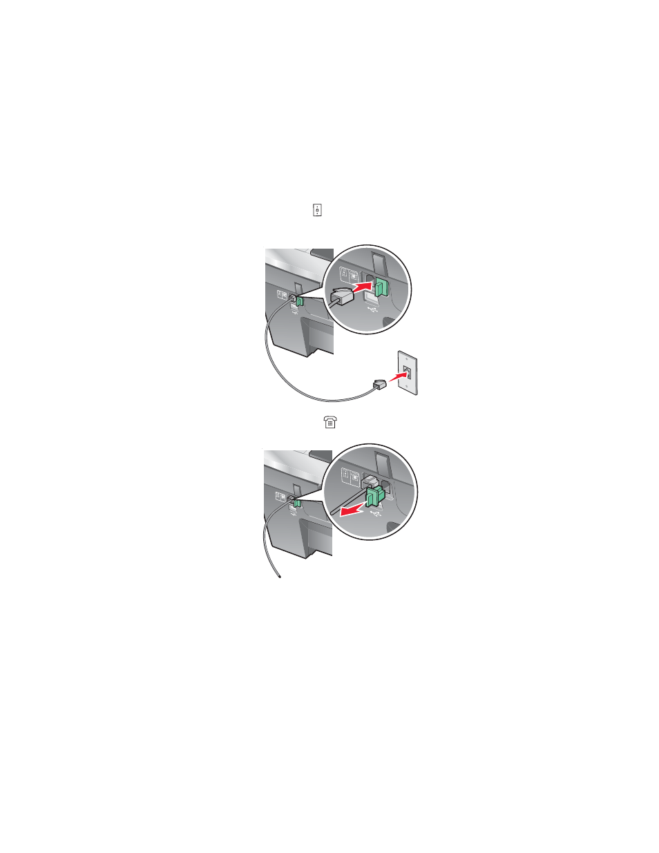 Connecting to a telephone, Make sure you have the following, A telephone | Two telephone cords, A telephone wall jack | Lexmark 8300 Series User Manual | Page 16 / 136