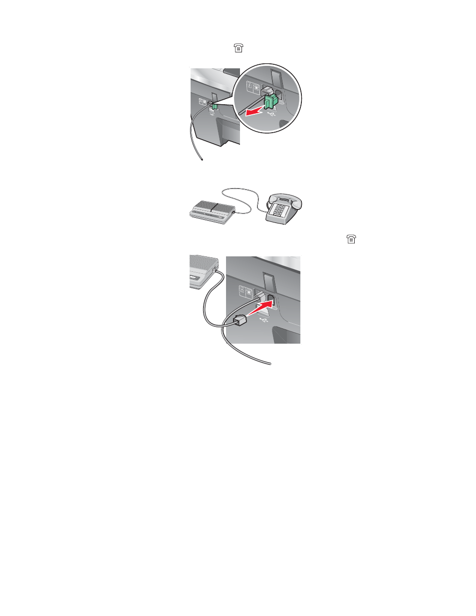Connecting to a computer with a modem | Lexmark 8300 Series User Manual | Page 18 / 136