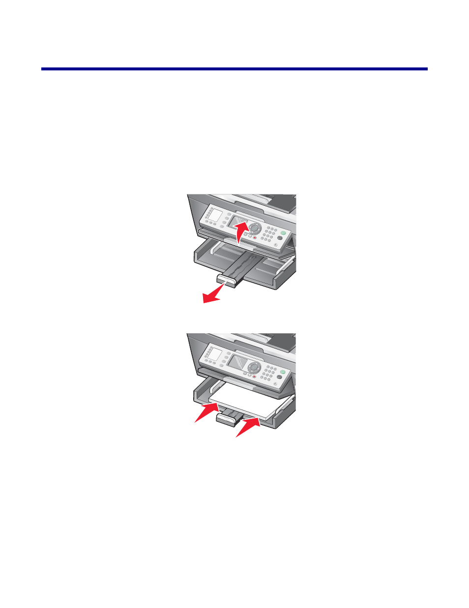 Loading paper and original documents, Loading paper | Lexmark 8300 Series User Manual | Page 42 / 136