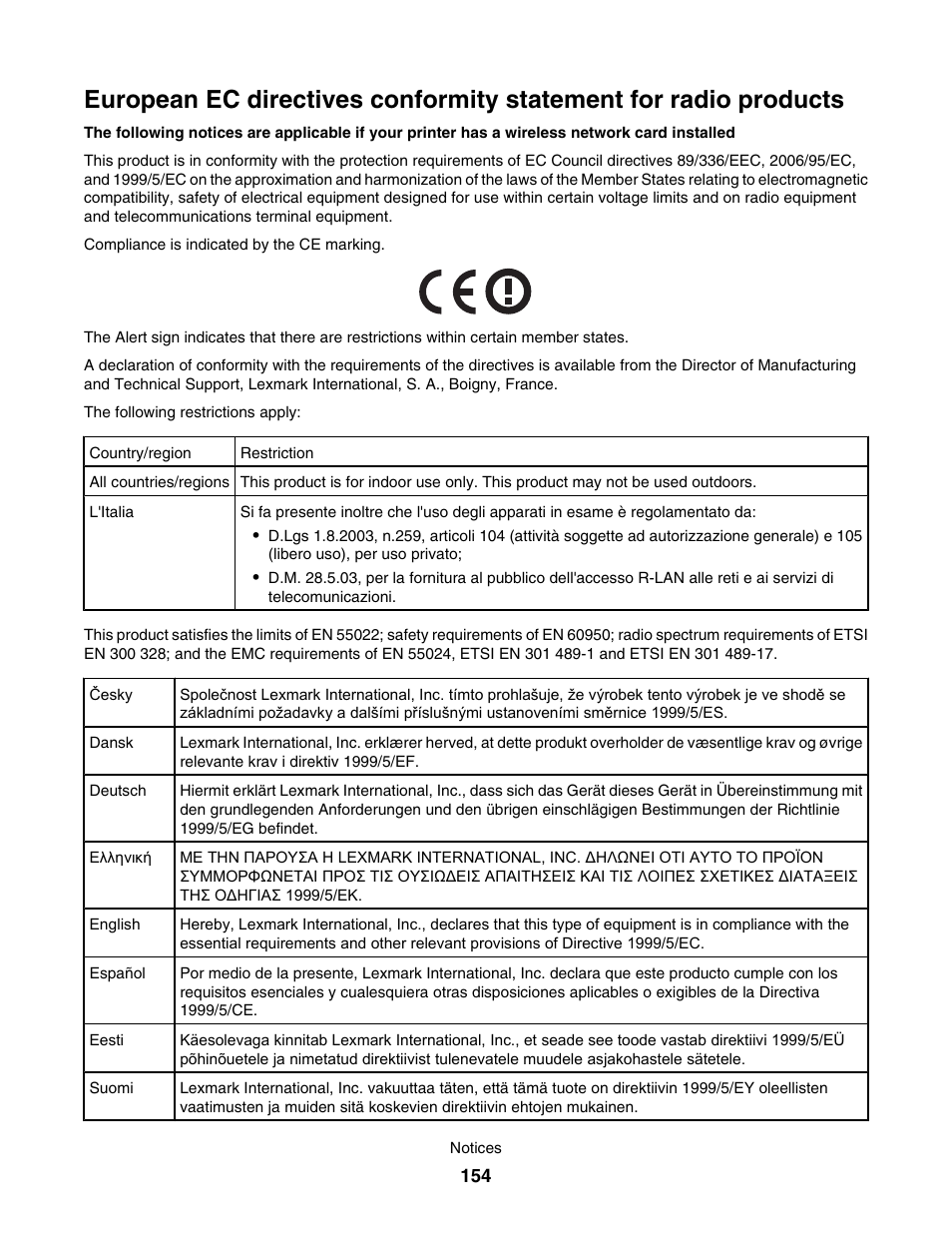 Lexmark 4800 User Manual | Page 154 / 166