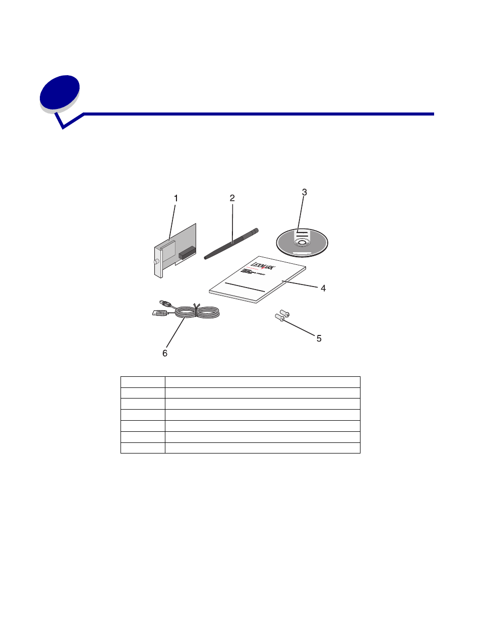 Getting started, Unpacking your print server, Chapter 1: getting started | Lexmark MARKNET N8050 User Manual | Page 5 / 29
