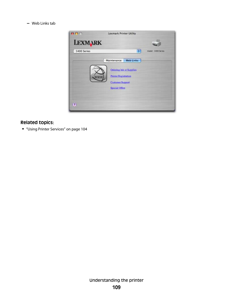 Lexmark 5400 Series User Manual | Page 109 / 155
