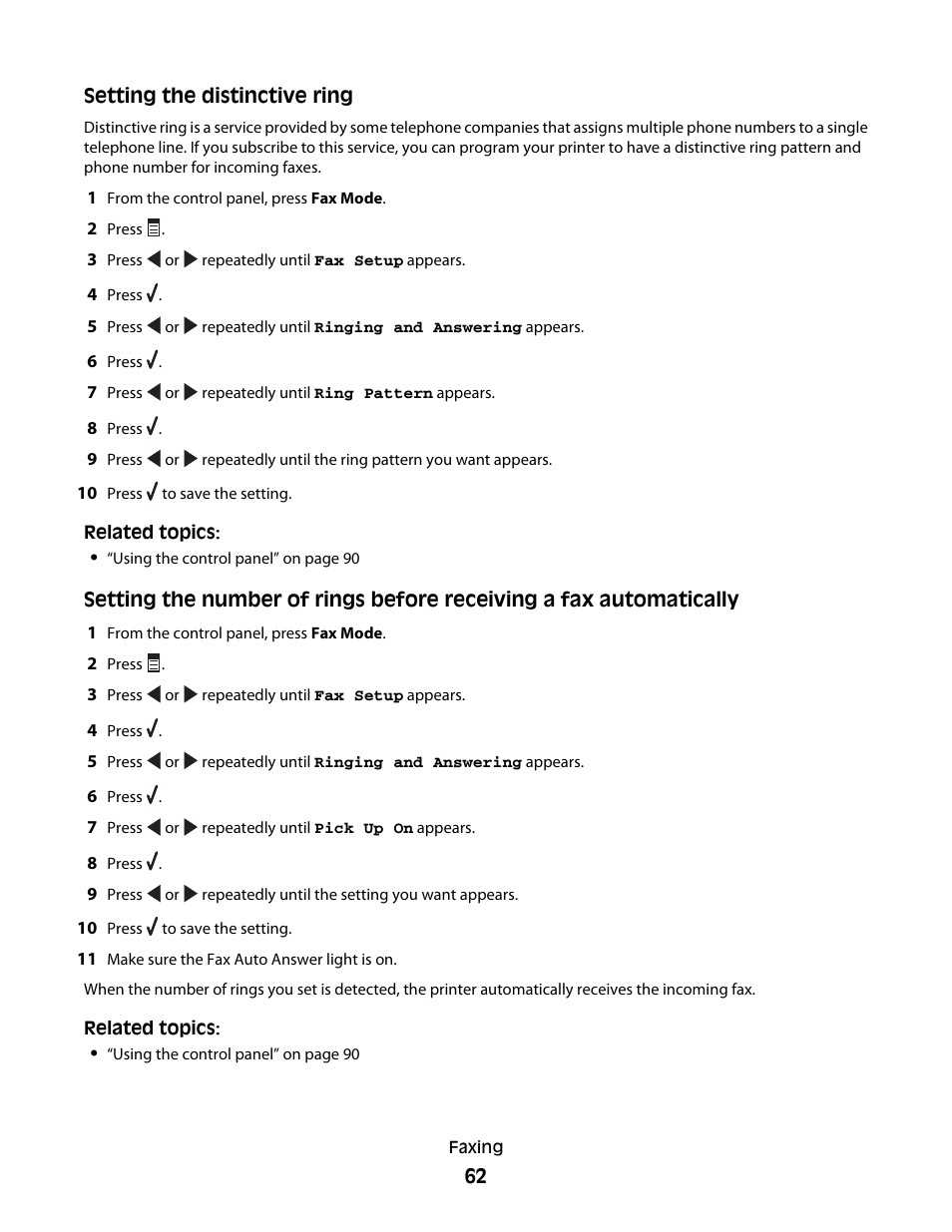 Lexmark 5400 Series User Manual | Page 62 / 155
