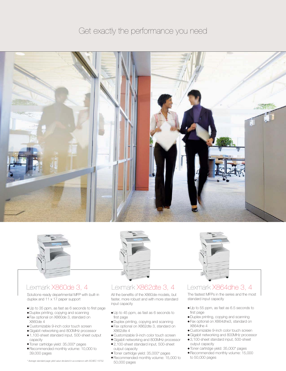 Get exactly the performance you need | Lexmark X860 User Manual | Page 5 / 8