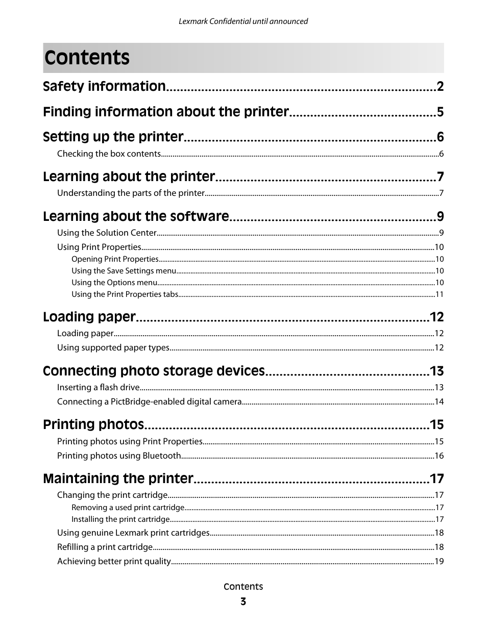 Lexmark P200 User Manual | Page 3 / 35
