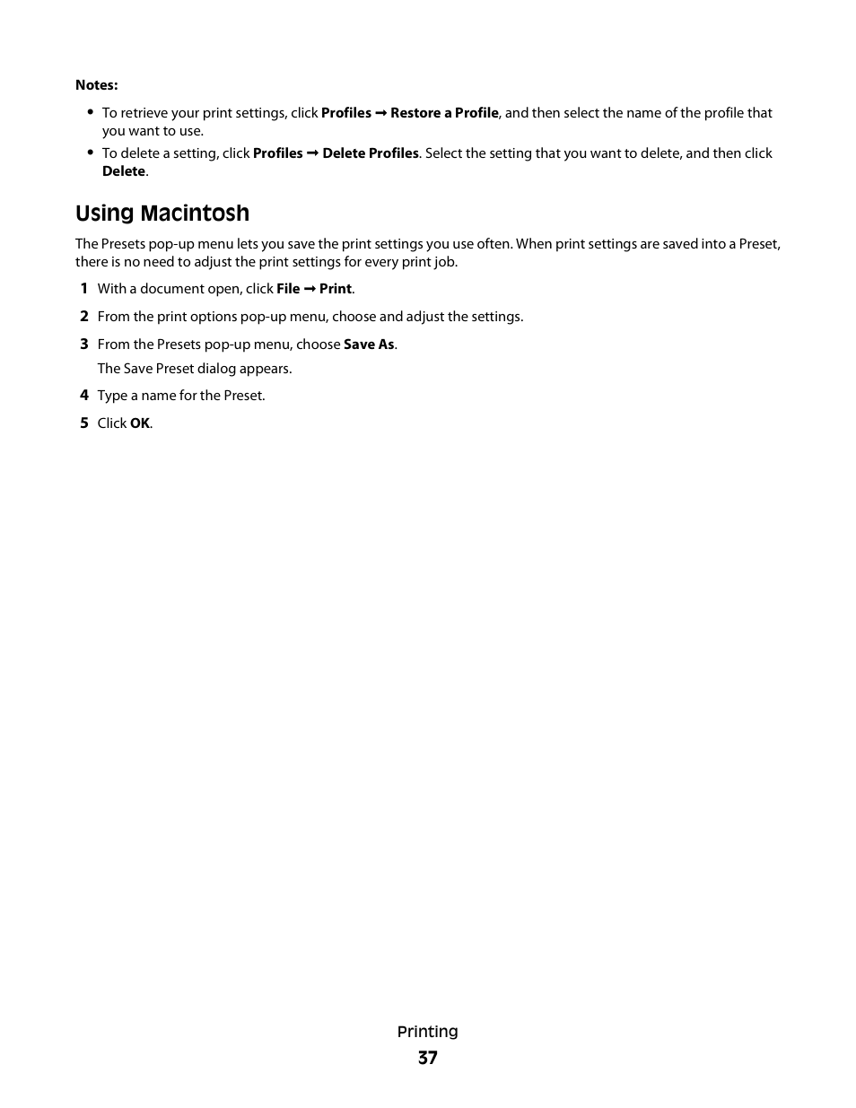 Using macintosh | Lexmark 2600 SERIES 4433 User Manual | Page 37 / 74