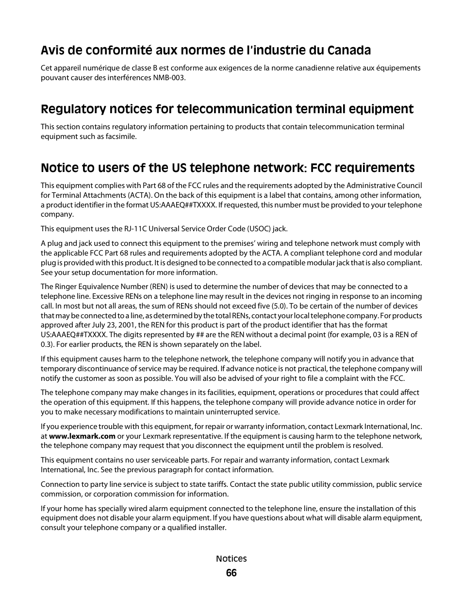 Lexmark 2600 SERIES 4433 User Manual | Page 66 / 74