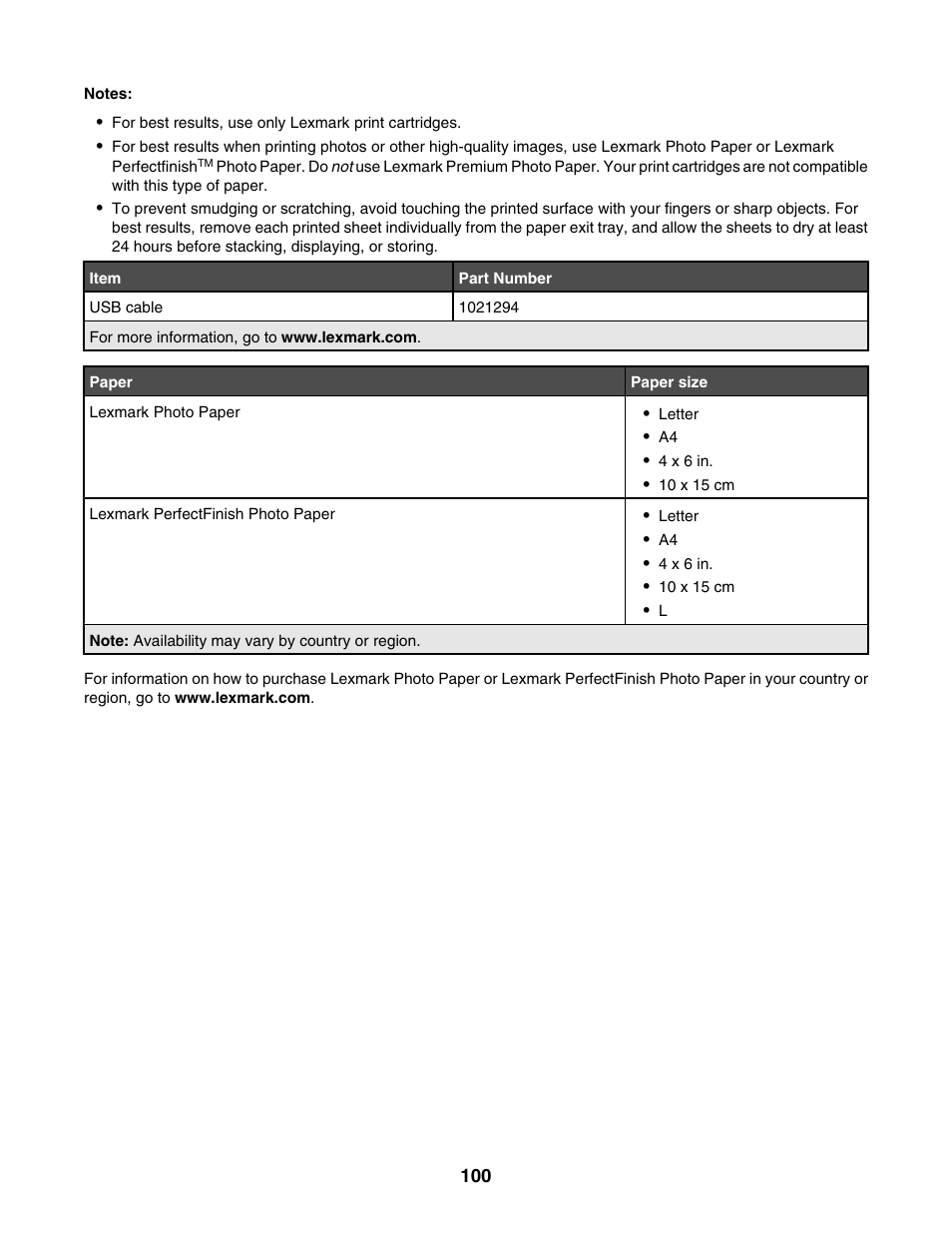 Lexmark 4800 Series User Manual | Page 100 / 176