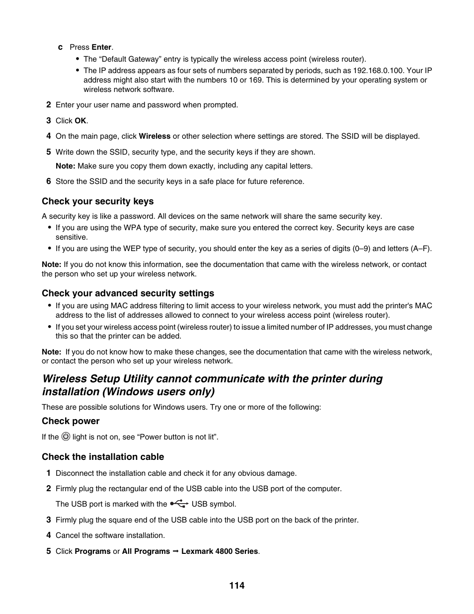 Only) | Lexmark 4800 Series User Manual | Page 114 / 176