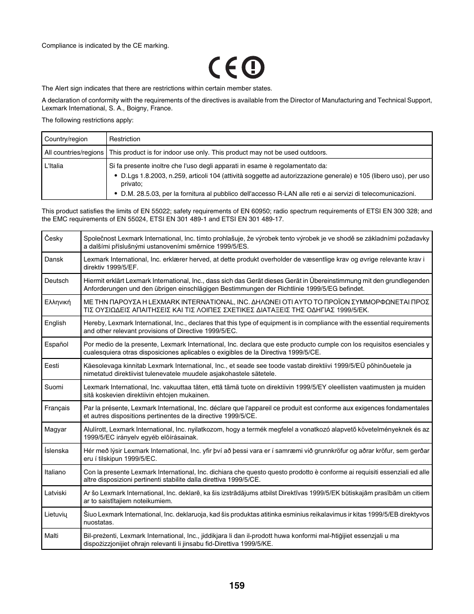 Lexmark 4800 Series User Manual | Page 159 / 176