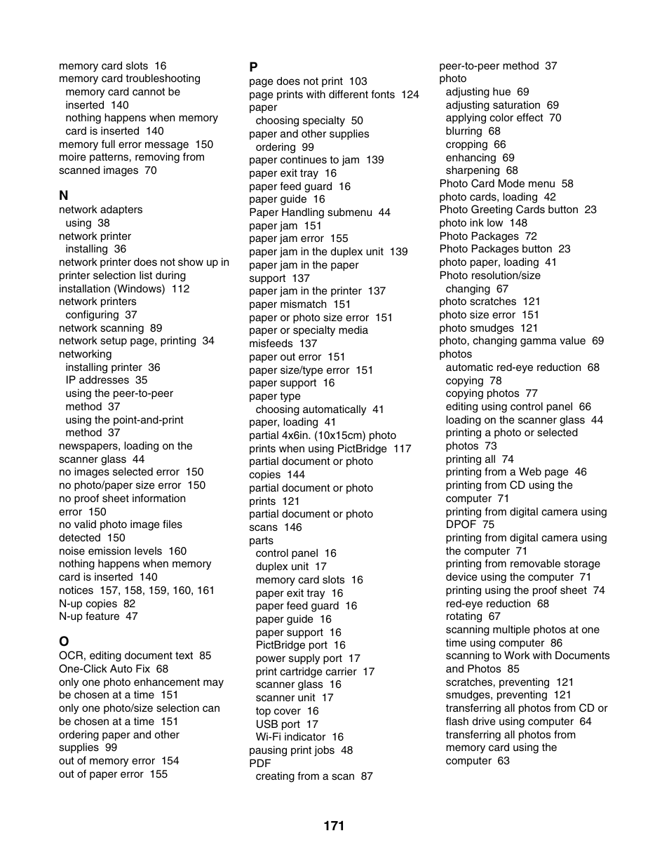 Lexmark 4800 Series User Manual | Page 171 / 176