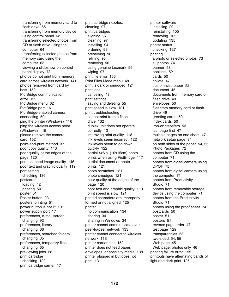 Lexmark 4800 Series User Manual | Page 172 / 176