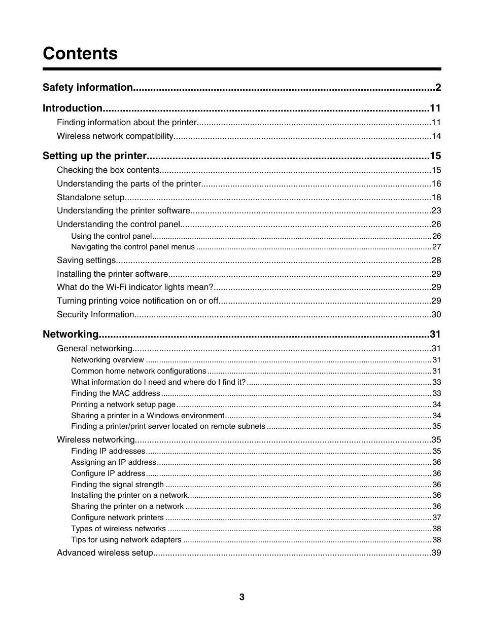 Lexmark 4800 Series User Manual | Page 3 / 176