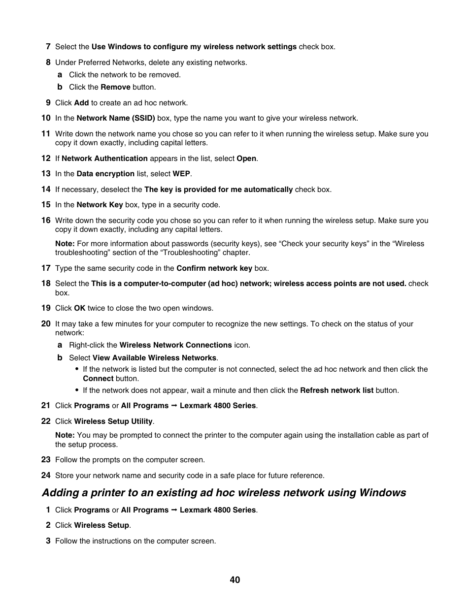 Lexmark 4800 Series User Manual | Page 40 / 176