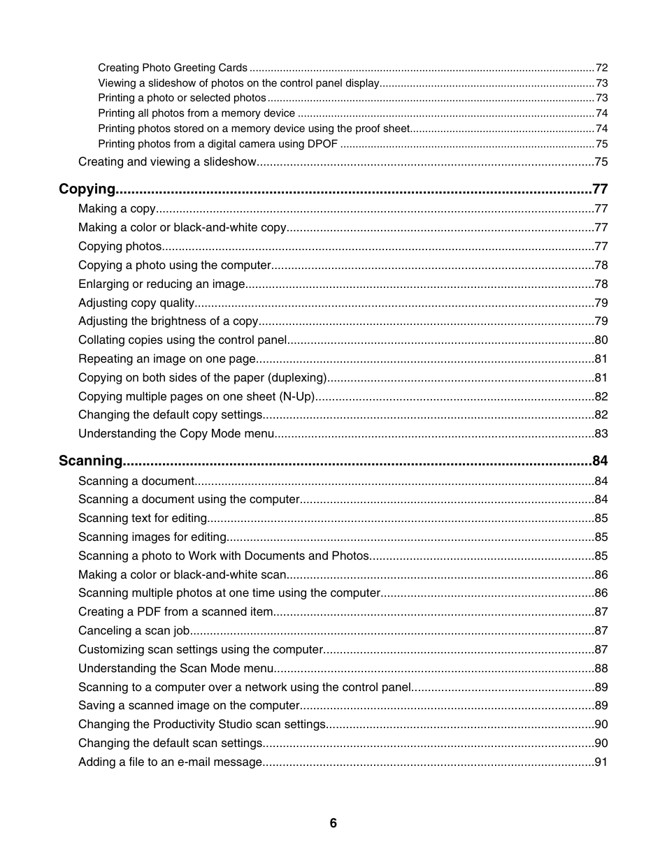 Lexmark 4800 Series User Manual | Page 6 / 176