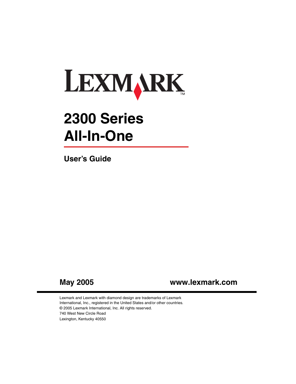 Lexmark 2300 Series User Manual | 77 pages