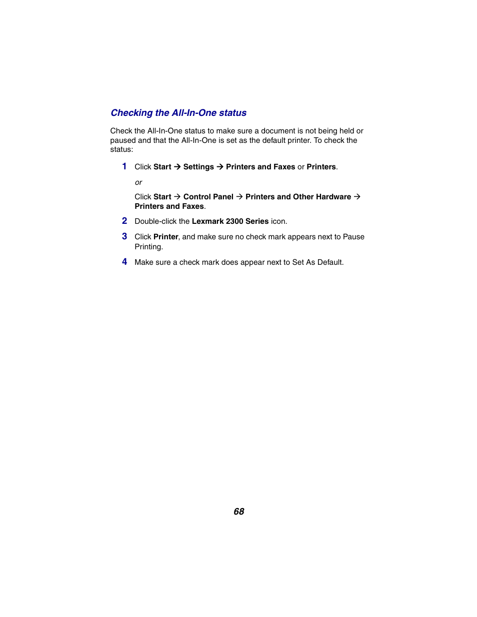 Lexmark 2300 Series User Manual | Page 68 / 77