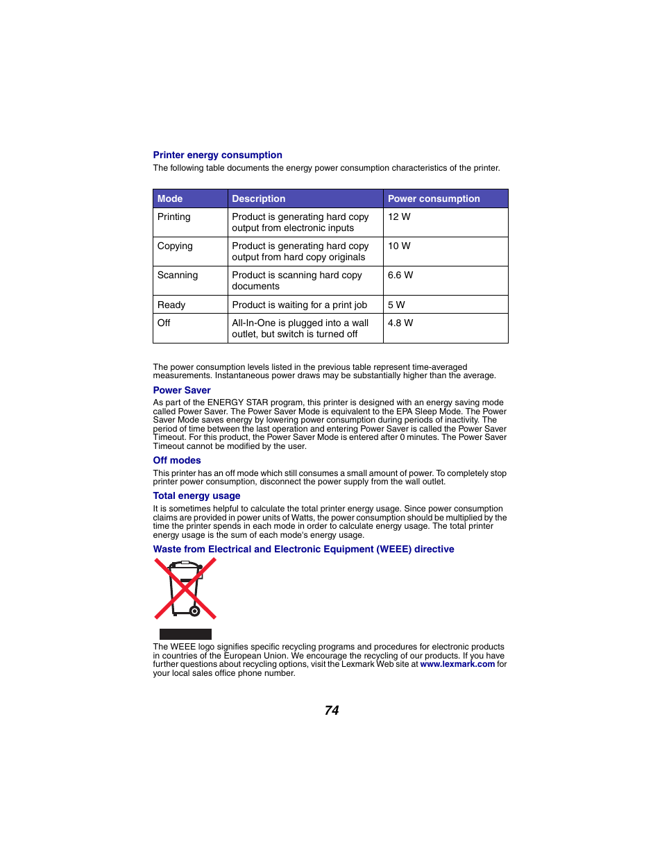 Lexmark 2300 Series User Manual | Page 74 / 77